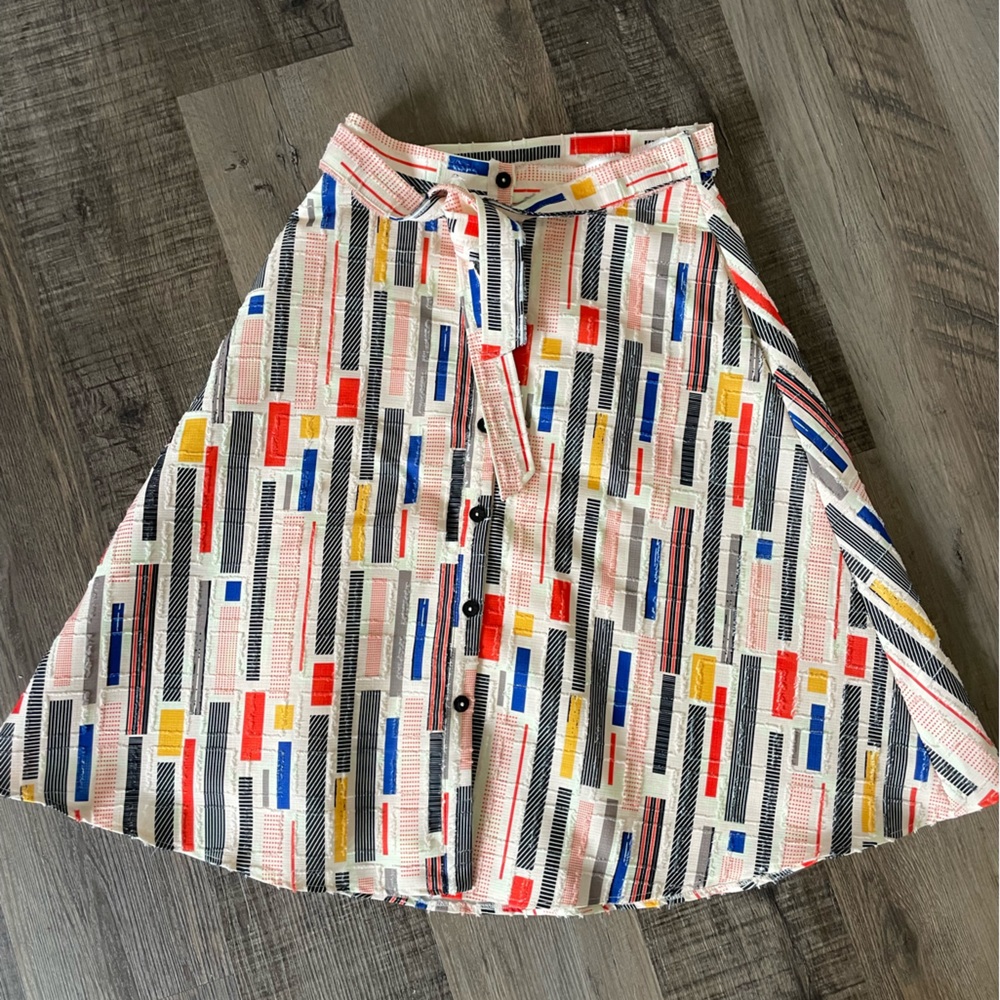 Anthropologie colorful full circle with belt